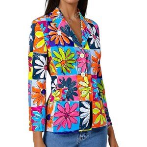 Moschino Jeans Vintage 90s Floral Print Jacket RARE Size 10 Pristine